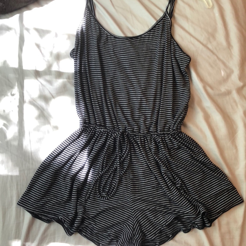 Striped soft romper